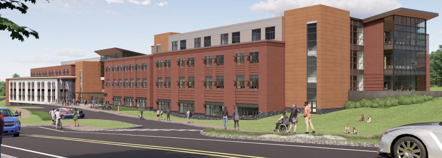 Architectural rendering of the new Burlington High School